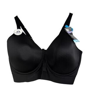 Bali Support Bra Size 40DDD Black Underwire Smoothing Cool Comfort